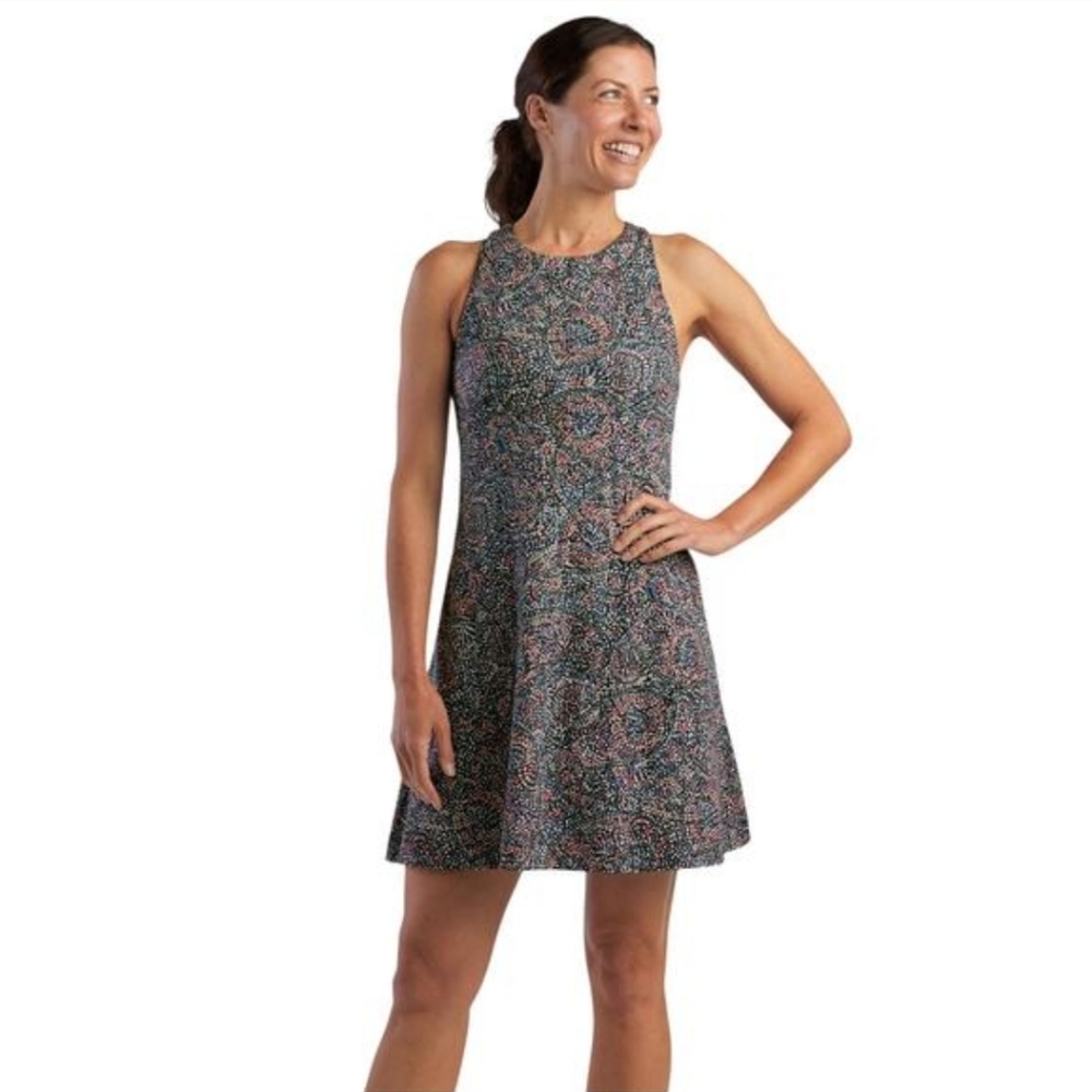 Title Nine Bia Romper Dress XL Convertible Snap Closure Shelf Bra Pockets